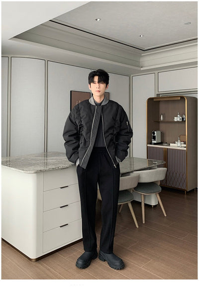 Hua Shirring Style Bomber Jacket-korean-fashion-Jacket-Hua's Closet-OH Garments