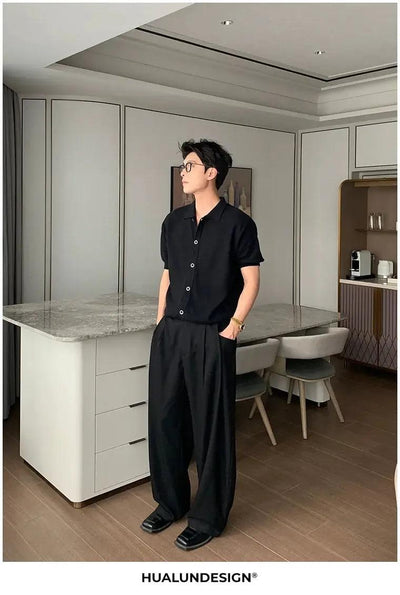 Hua Sleek Collared Knit Cardigan-korean-fashion-Cardigan-Hua's Closet-OH Garments