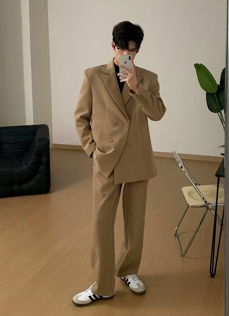 Hua Button Hua Sleek Four Buttons Blazer & Pants Set