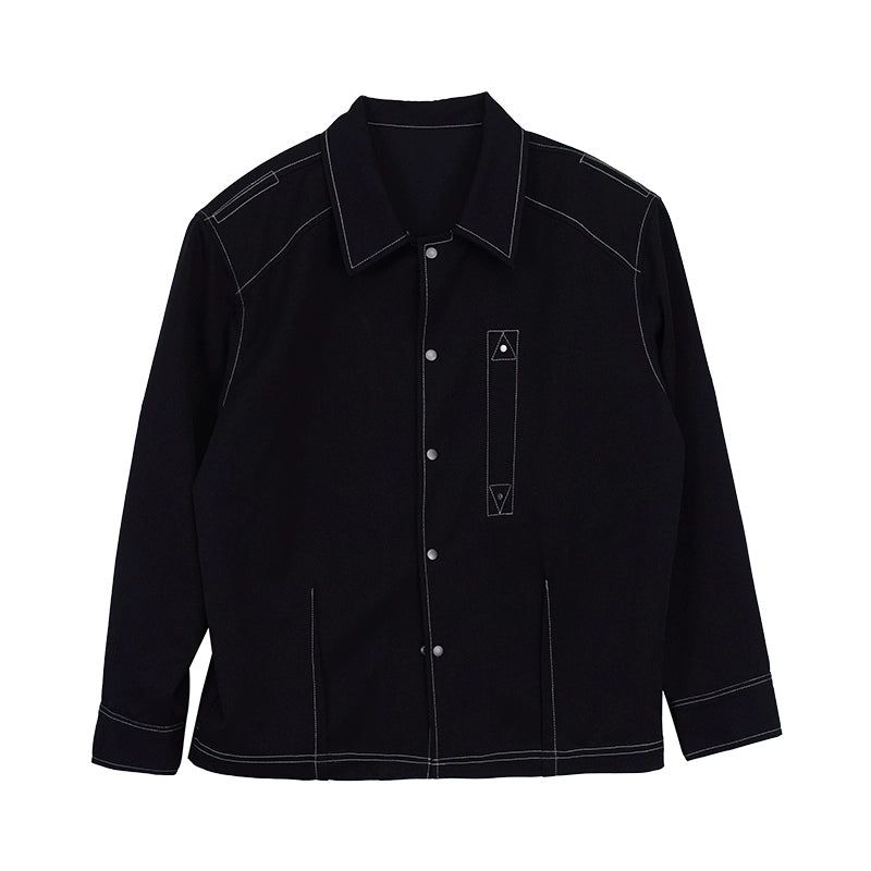 Hua Snap Buttons Casual Shirt-korean-fashion-Shirt-Hua's Closet-OH Garments
