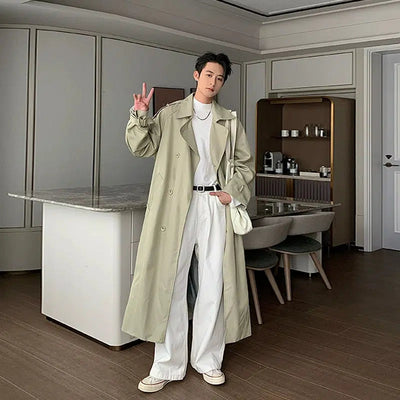 Hua Solid Color Casual Long Coat Long Coat-korean-fashion-Long Coat-Hua's Closet-OH Garments