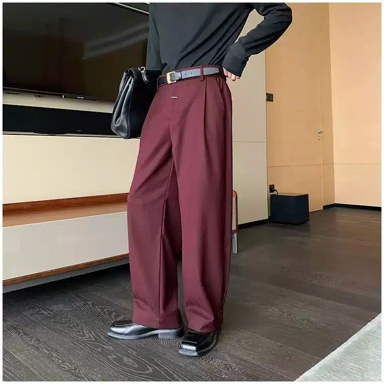 Hua Solid Color Drapey Trousers-korean-fashion-Trousers-Hua's Closet-OH Garments