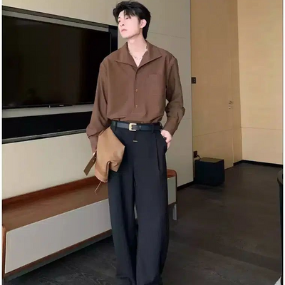 Hua Solid Color Drapey Trousers-korean-fashion-Trousers-Hua's Closet-OH Garments