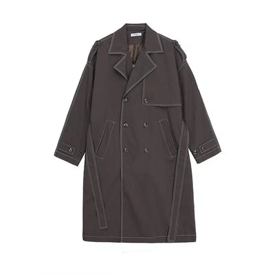 Hua Stitched Outline Classic Long Coat-korean-fashion-Long Coat-Hua's Closet-OH Garments