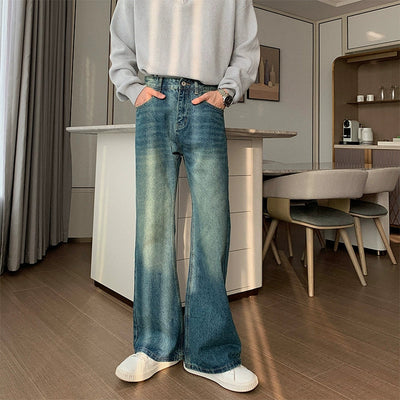 Hua Stone Washed Bootcut Jeans-korean-fashion-Jeans-Hua's Closet-OH Garments