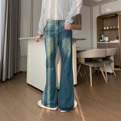 Hua Stone Washed Bootcut Jeans-korean-fashion-Jeans-Hua's Closet-OH Garments