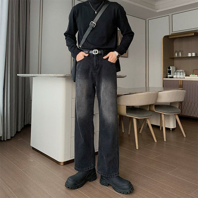 Hua Straight Faded Jeans-korean-fashion-Jeans-Hua's Closet-OH Garments