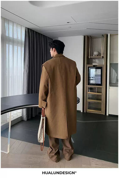 Hua Structured Double Breasted Overcoat-korean-fashion-Long Coat-Hua's Closet-OH Garments