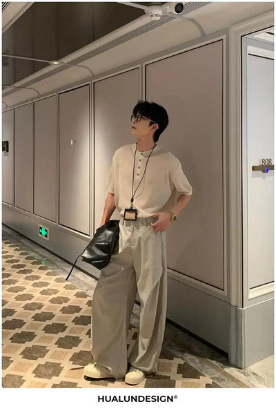 Hua Structured Loose Pants-korean-fashion-Pants-Hua's Closet-OH Garments