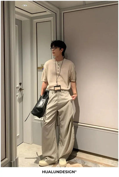 Hua Structured Loose Pants-korean-fashion-Pants-Hua's Closet-OH Garments
