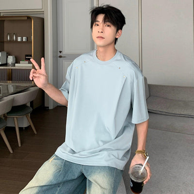 Hua Structured Oversized Fit T-Shirt-korean-fashion-T-Shirt-Hua's Closet-OH Garments