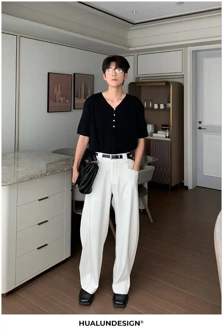 Hua Structured Seam Detail Pants-korean-fashion-Pants-Hua's Closet-OH Garments