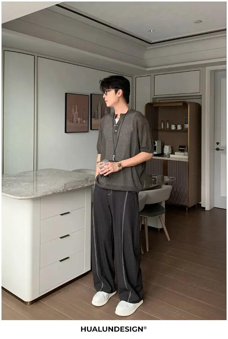 Hua Structured Seam Detail Pants-korean-fashion-Pants-Hua's Closet-OH Garments