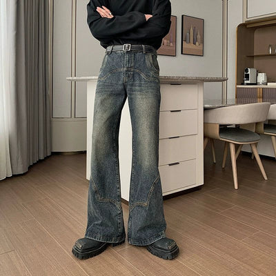 Hua Structured Seams Faded Jeans-korean-fashion-Jeans-Hua's Closet-OH Garments