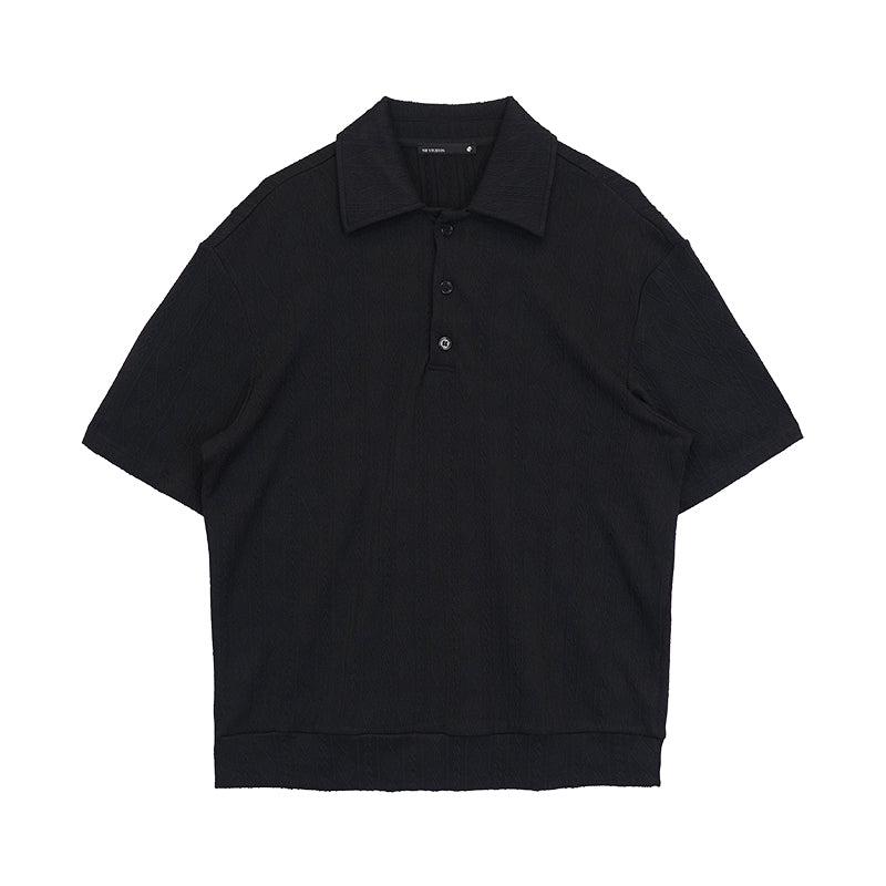 Hua Thin Cable Pattern Polo-korean-fashion-Polo-Hua's Closet-OH Garments
