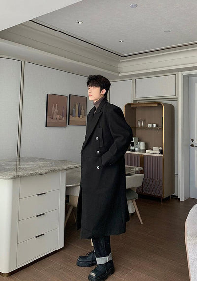 Hua Timeless Double Breasted Overcoat-korean-fashion-Long Coat-Hua's Closet-OH Garments