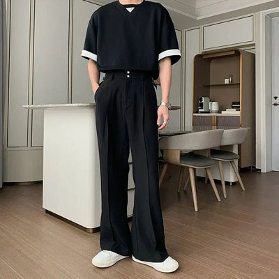 Hua Waist Belt Pleated Pants-korean-fashion-Pants-Hua's Closet-OH Garments