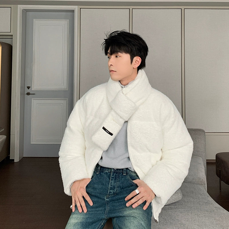 Hua Warm Cozy Scarf & Puffer Jacket-korean-fashion-Jacket-Hua's Closet-OH Garments
