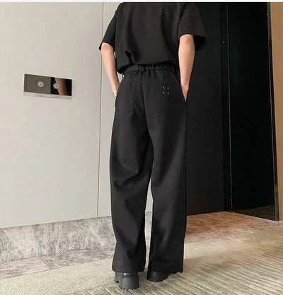 Hua Wide Loose Drape Trousers-korean-fashion-Trousers-Hua's Closet-OH Garments
