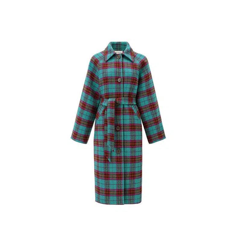 Jinn Plaid Wool Winter Trench Coat-korean-fashion-Long Coat-Jinn's Closet-OH Garments