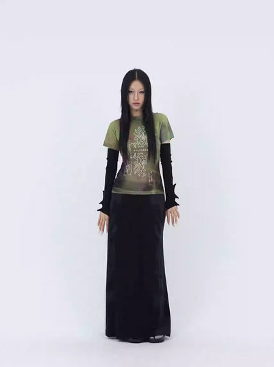 Kei Abstract Paint Long Skirt-korean-fashion-Skirt-Kei's Closet-OH Garments