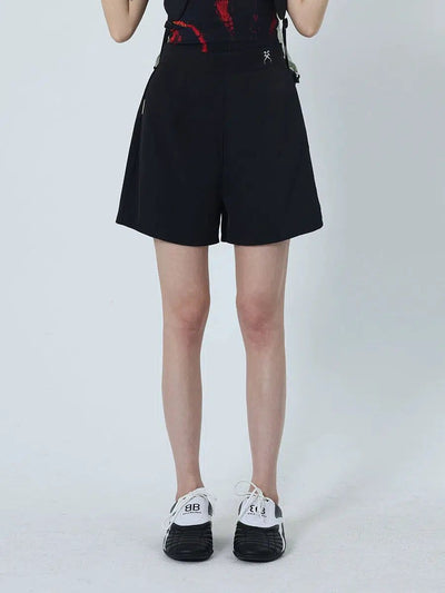 Kei Basic Logo Embroidery Shorts-korean-fashion-Shorts-Kei's Closet-OH Garments