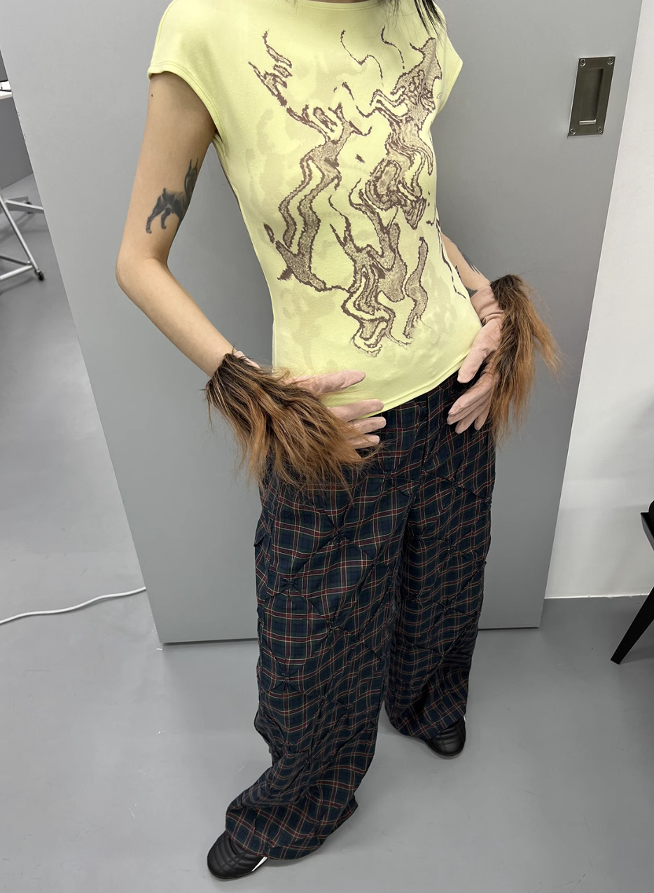 Kei Diamond Stitch Plaid Pants-korean-fashion-Pants-Kei's Closet-OH Garments