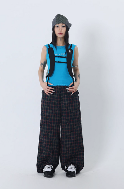Kei Diamond Stitch Plaid Pants-korean-fashion-Pants-Kei's Closet-OH Garments