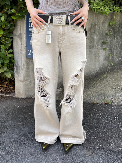 Kei Distressed and Ripped Jeans-korean-fashion-Jeans-Kei's Closet-OH Garments