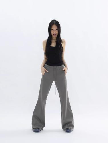 Kei Drawcord Flared Sweatpants-korean-fashion-Pants-Kei's Closet-OH Garments