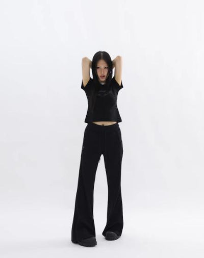 Kei Drawcord Flared Sweatpants-korean-fashion-Pants-Kei's Closet-OH Garments