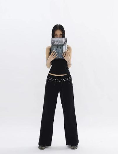 Kei Drawstring Buttoned Detail Pants-korean-fashion-Pants-Kei's Closet-OH Garments