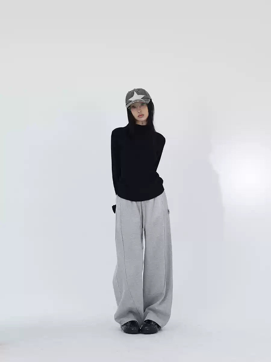 Kei Drawstring Gartered Casual Sweatpants-korean-fashion-Pants-Kei's Closet-OH Garments