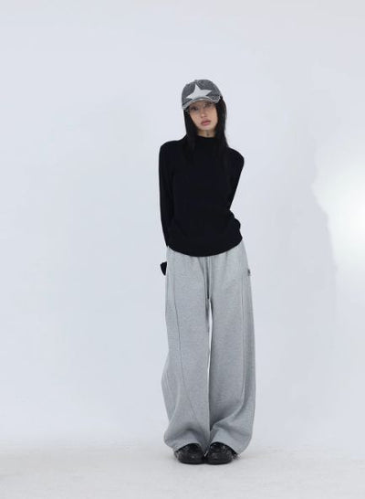 Kei Drawstring Gartered Casual Sweatpants-korean-fashion-Pants-Kei's Closet-OH Garments