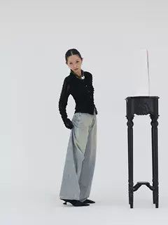Kei Faded Thigh Light Jeans-korean-fashion-Jeans-Kei's Closet-OH Garments