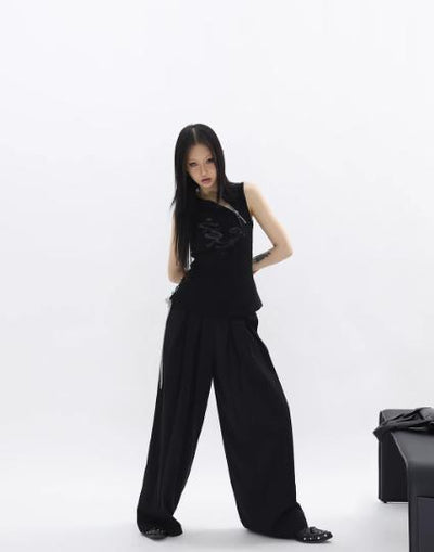 Kei Graphic Side Zip Detail Vest-korean-fashion-Vest-Kei's Closet-OH Garments