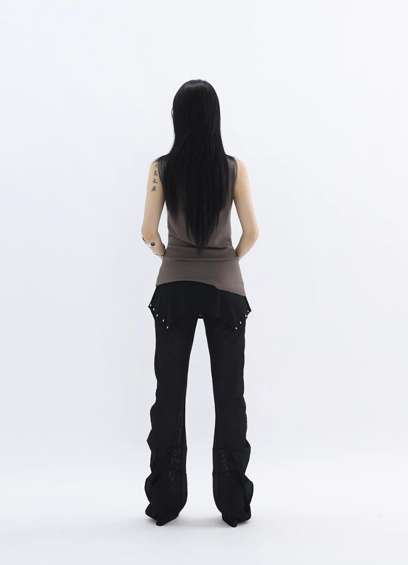 Kei Irregular Beaded Skirt Pants-korean-fashion-Pants-Kei's Closet-OH Garments