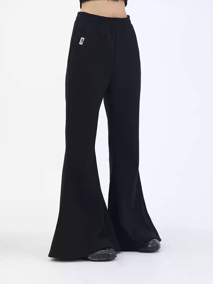 Kei Mid-High Waist Flared Sweatpants-korean-fashion-Pants-Kei's Closet-OH Garments