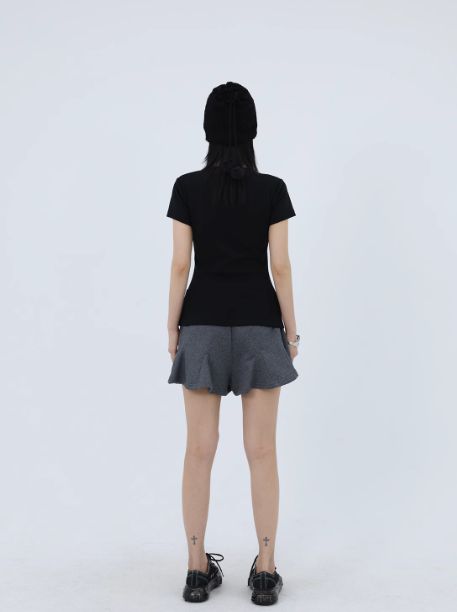 Kei Petal-Style Gartered Shorts-korean-fashion-Shorts-Kei's Closet-OH Garments