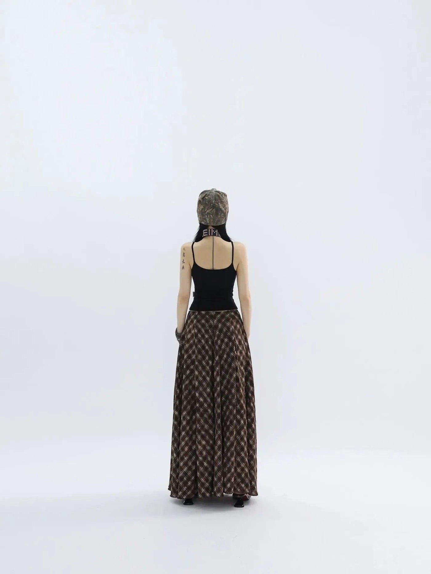 Kei Plaid Pleated Long Skirt-korean-fashion-Skirt-Kei's Closet-OH Garments