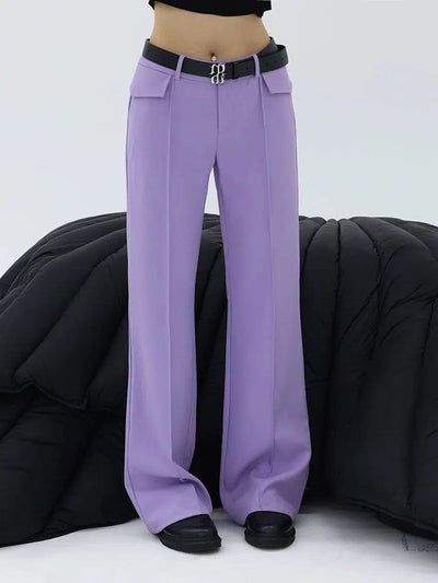 Kei Plain Seam Detail Trousers-korean-fashion-Trousers-Kei's Closet-OH Garments