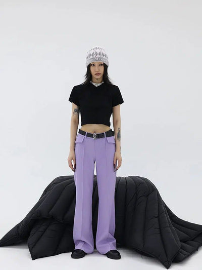 Kei Plain Seam Detail Trousers-korean-fashion-Trousers-Kei's Closet-OH Garments