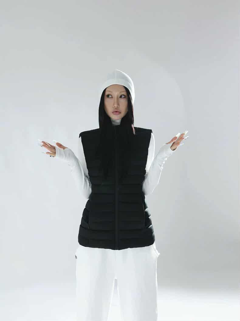 Kei Quilted Down Full-Zip Jacket & Vest Set-korean-fashion-Clothing Set-Kei's Closet-OH Garments