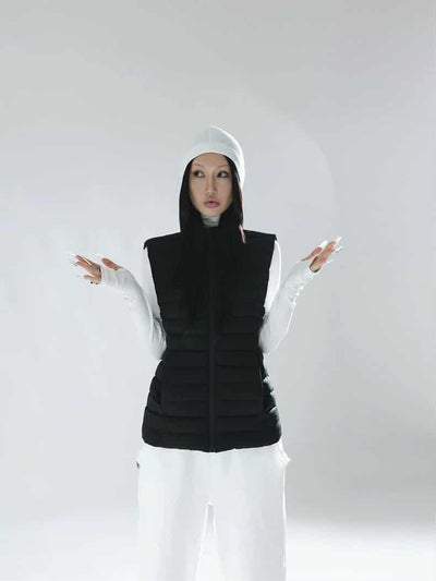 Kei Quilted Down Full-Zip Jacket & Vest Set-korean-fashion-Clothing Set-Kei's Closet-OH Garments