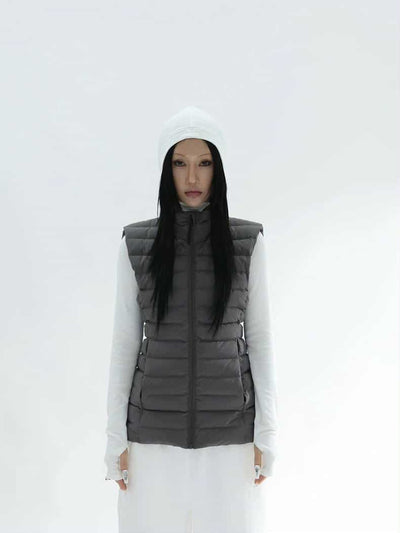 Kei Quilted Down Full-Zip Jacket & Vest Set-korean-fashion-Clothing Set-Kei's Closet-OH Garments