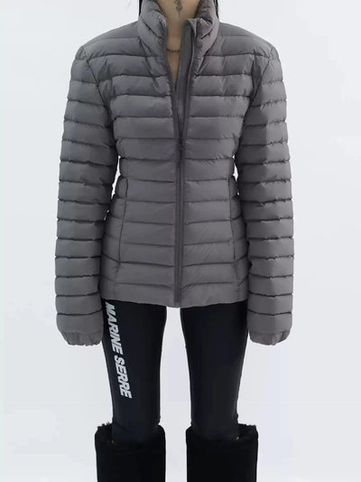 Kei Quilted Down Full-Zip Jacket & Vest Set-korean-fashion-Clothing Set-Kei's Closet-OH Garments