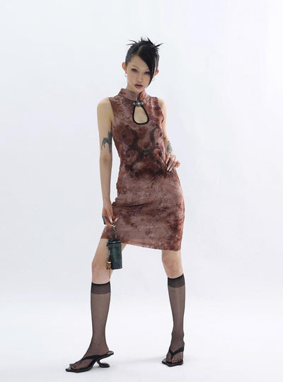Kei Rhinestone Buttoned Hollow Dress-korean-fashion-Dress-Kei's Closet-OH Garments