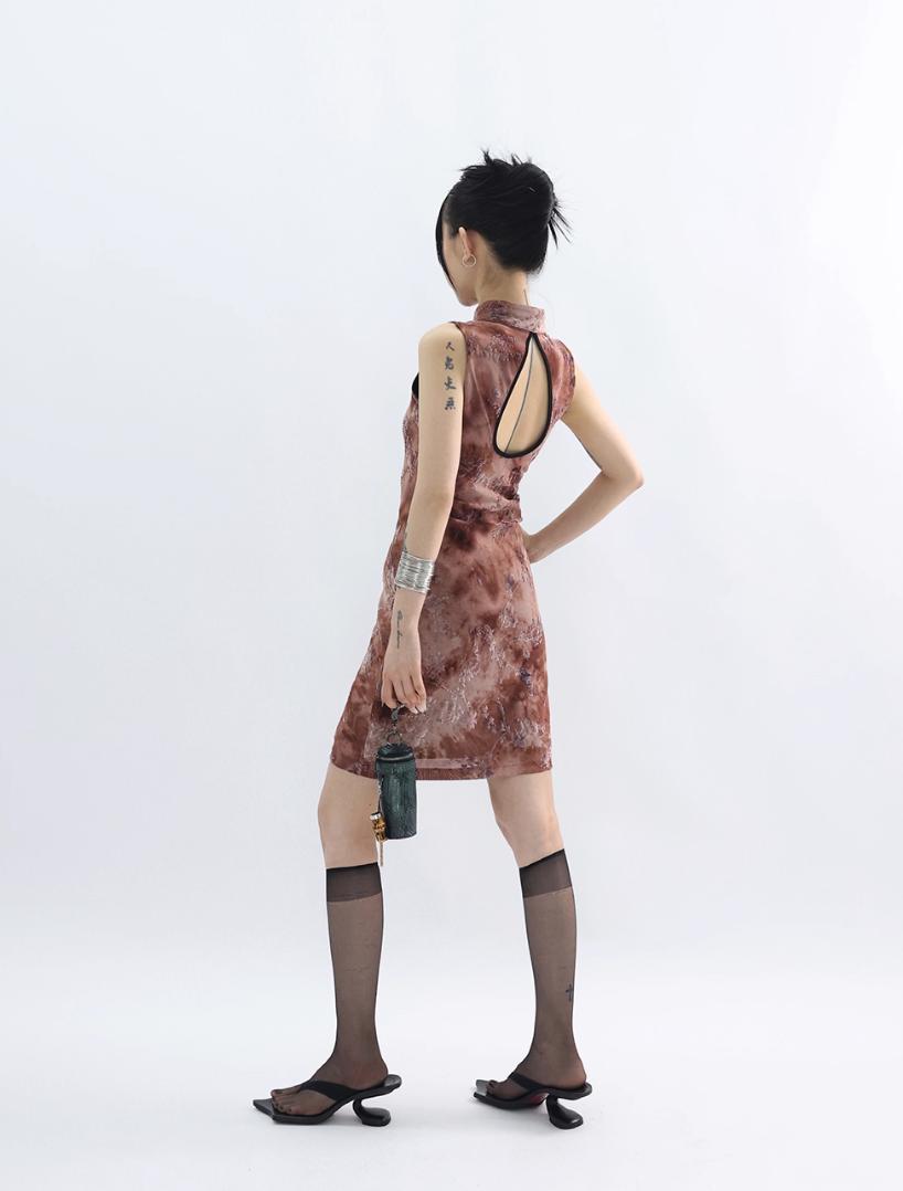 Kei Rhinestone Buttoned Hollow Dress-korean-fashion-Dress-Kei's Closet-OH Garments