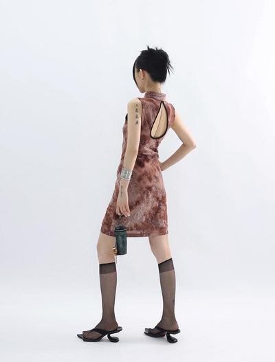 Kei Rhinestone Buttoned Hollow Dress-korean-fashion-Dress-Kei's Closet-OH Garments