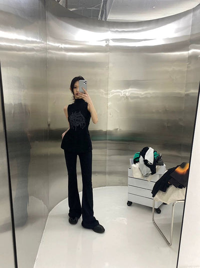 Kei Slim Fit Flare Pants-korean-fashion-Pants-Kei's Closet-OH Garments